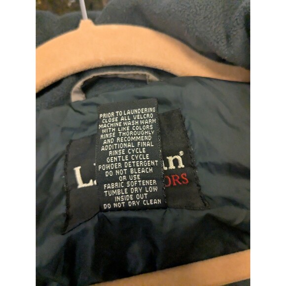 L.L. Bean Mens Jacket Coat Goose Down Vintage Sz Medium Tan and Black Gorpcore - Picture 8 of 8